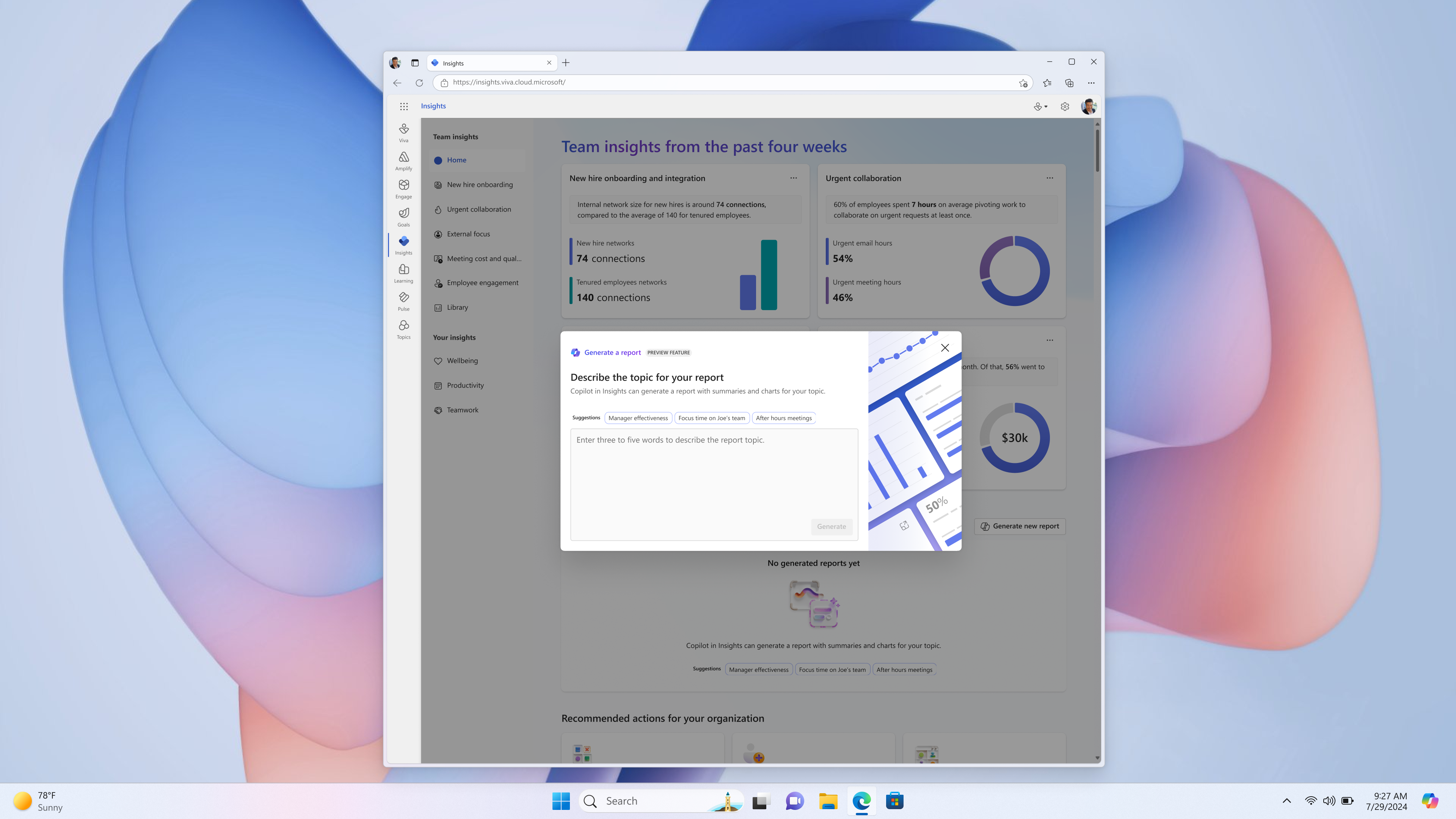 Viva Insights product snapshot